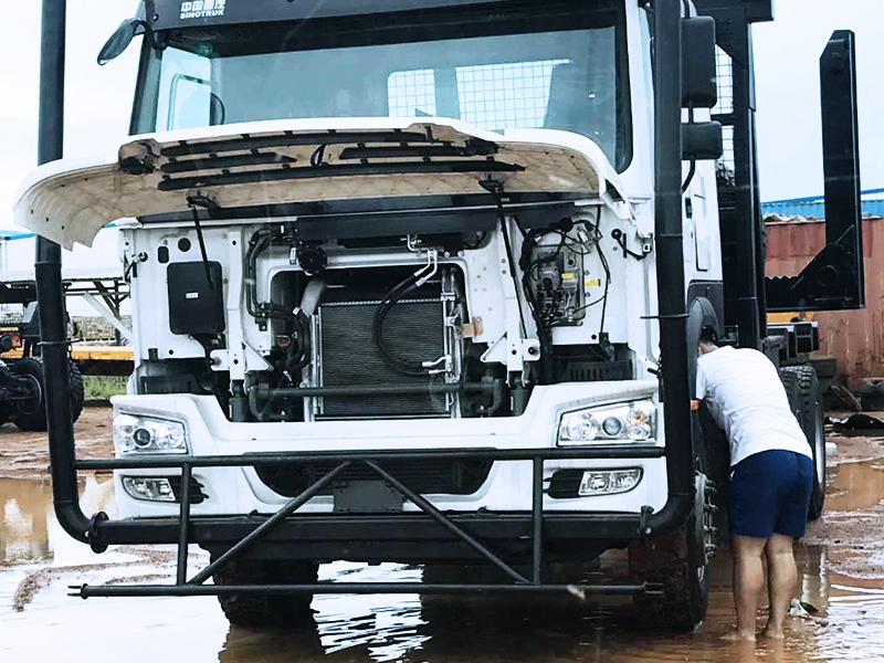 Inspecting before delivering the trucks successfully.